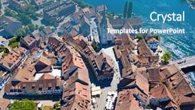  Presentation with city of chicago aerial view - Cool new slides with am - aerial view of stein-am-rhein medieval backdrop and a teal colored foreground