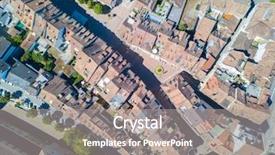  Presentation with medieval - Presentation theme with am - aerial view of stein-am-rhein medieval background and a gray colored foreground