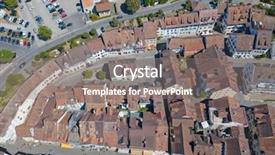  Presentation with city of chicago aerial view - Slides consisting of am - aerial view of stein-am-rhein medieval background and a gray colored foreground