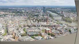  Presentation with aerial - Slide deck consisting of am - germany frankfurt am main skyscrapers background and a light gray colored foreground
