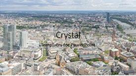  Presentation with view of frankfurt am main - Audience pleasing PPT theme consisting of am - germany frankfurt am main skyscrapers backdrop and a light gray colored foreground