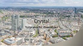  Presentation with aerial - Presentation having am - germany frankfurt am main skyscrapers background and a light gray colored foreground