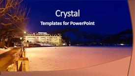  Presentation with mountain luxury resort - Slides enhanced with am - mountains ski resort zell am background and a navy blue colored foreground