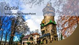  Presentation with tower - Beautiful theme featuring am - old tower in landsberg am backdrop and a  colored foreground