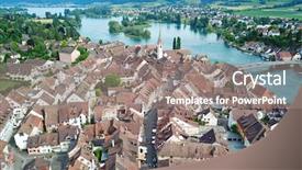  Presentation with medieval artsa - Cool new theme with am - stein-am-rhein medieval city near shaffhausen backdrop and a gray colored foreground