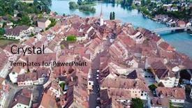 Presentation with medieval philosophy - Slide deck enhanced with am - stein-am-rhein medieval city near shaffhausen background and a coral colored foreground