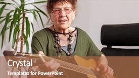  Presentation with hobbies - Amazing presentation design having am 90 - 90 year old grandmother backdrop and a coral colored foreground