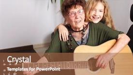  Presentation with hobbies - Audience pleasing slides consisting of am 90 - 90 year old grandmother backdrop and a tawny brown colored foreground