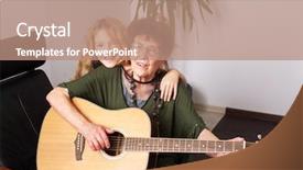  Presentation with old people play - Audience pleasing PPT theme consisting of am 90 - 90 year old grandmother backdrop and a coral colored foreground