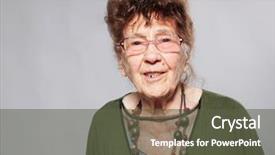  Presentation with seniors - PPT theme consisting of am 90 - stylish seniors 90 years old background and a tawny brown colored foreground