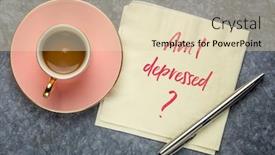  Presentation with mental wellbeing - PPT theme featuring am-i-depressed-a-question background and a lemonade colored foreground