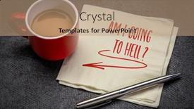  Presentation with hell - Presentation theme having am-i-going-to-hell background and a coral colored foreground