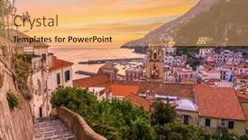  Presentation with dusk - Slide set with amalfi-italy-on-the-amalfi background and a coral colored foreground