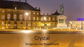  Presentation with denmark - Presentation theme enhanced with amalienborg royal danidh family resident background and a gold colored foreground