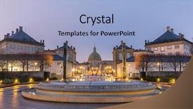  Presentation with denmark - Presentation design consisting of amalienborg royal danidh family resident background and a light blue colored foreground