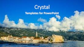  Presentation with village - PPT theme with aman - village on an island background and a gray colored foreground