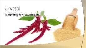  Presentation with dried food - PPT theme with amaranth-dried-grain background and a white colored foreground