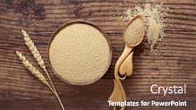  Presentation with cardiovascular - Presentation theme enhanced with amaranth-grain-health-food background and a tawny brown colored foreground