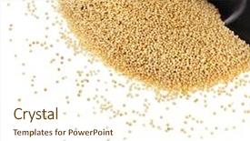  Presentation with gluten free - Presentation design enhanced with amaranth popping gluten-free grain background and a cream colored foreground