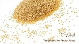  Presentation with gluten free - Theme having amaranth popping gluten-free grain background and a cream colored foreground