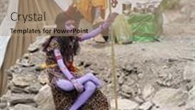  Presentation with shiva - Presentation theme consisting of amarnath-jammu-and-kashmir-india background and a coral colored foreground