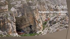  Presentation with holy shrine - Colorful presentation theme enhanced with amarnath-jammu-kashmir-india-july backdrop and a gray colored foreground