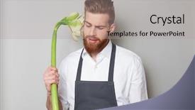  Presentation with flower beautiful lilac border - Colorful PPT theme enhanced with amaryllis - young florist with beautiful flower backdrop and a light gray colored foreground