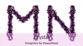  Presentation with crystals - PPT layouts enhanced with amat - alphabet from purple amethyst crystals background and a lavender colored foreground