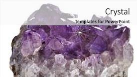  Presentation with crystal amethyst - Presentation design featuring amat - beautiful amethyst druse close-up isolated background and a white colored foreground
