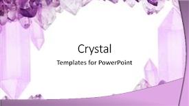  Presentation with crystals - PPT theme with amat - frame from lilac amethyst large background and a white colored foreground