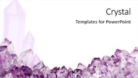  Presentation with crystals - Theme enhanced with amat - macro photo of lilac amethyst background and a white colored foreground
