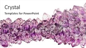  Presentation with crystals - PPT theme consisting of amat - macro photo of lilac amethyst background and a white colored foreground