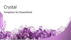  Presentation with crystals - Audience pleasing presentation consisting of amat - macro photo of lilac amethyst backdrop and a white colored foreground