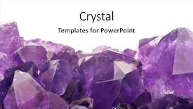  Presentation with crystals - Slide set with amat - macro photo of lilac amethyst background and a  colored foreground