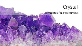  Presentation with crystals - Cool new slide deck with amat - macro photo of lilac amethyst backdrop and a white colored foreground