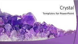  Presentation with crystals - PPT layouts featuring amat - macro photo of lilac amethyst background and a  colored foreground