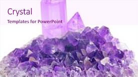  Presentation with photo - Audience pleasing slides consisting of amat - macro photo of lilac amethyst backdrop and a pink colored foreground