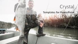  Presentation with trophy - Amazing presentation design having amateur-angler-stands backdrop and a white colored foreground