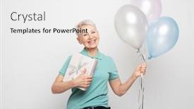  Presentation with elderly ladies beauty shop - Presentation theme with amazed-elderly-woman-with-short background and a white colored foreground