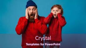  Presentation with father son hands - Theme having amazed-emotional-father-and-son background and a wine colored foreground