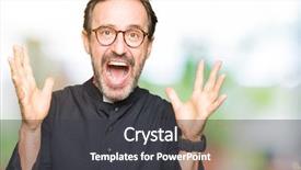  Presentation with winner - Slide deck consisting of amazed for success with arms background and a dark gray colored foreground