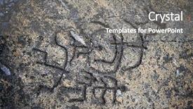  Presentation with petroglyphs - Presentation theme enhanced with amazing 1700 year old ancient background and a gray colored foreground
