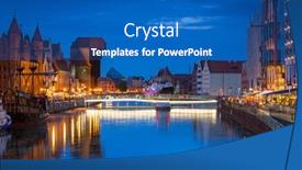  Presentation with architecture old - PPT theme with amazing-architecture-of-gdansk-old background and a teal colored foreground