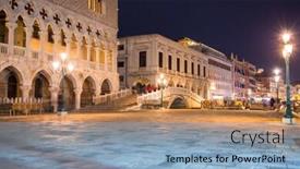  Presentation with amazing - Slide deck having amazing architecture of the doges background and a light blue colored foreground