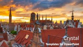  Presentation with architecture city - Cool new slide deck with amazing-architecture-of-the-main backdrop and a tawny brown colored foreground