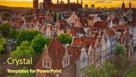  Presentation with architecture city - Slide deck consisting of amazing-architecture-of-the-main background and a tawny brown colored foreground