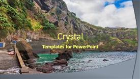  Presentation with atlantic - PPT theme enhanced with amazing-atlantic-ocean-view background and a tawny brown colored foreground