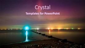  Presentation with aurora - PPT theme consisting of amazing-aurora-over-the-baltic background and a wine colored foreground