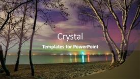  Presentation with aurora - Theme enhanced with amazing-aurora-over-the-baltic background and a violet colored foreground