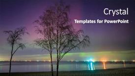  Presentation with aurora - PPT layouts enhanced with amazing-aurora-over-the-baltic background and a wine colored foreground